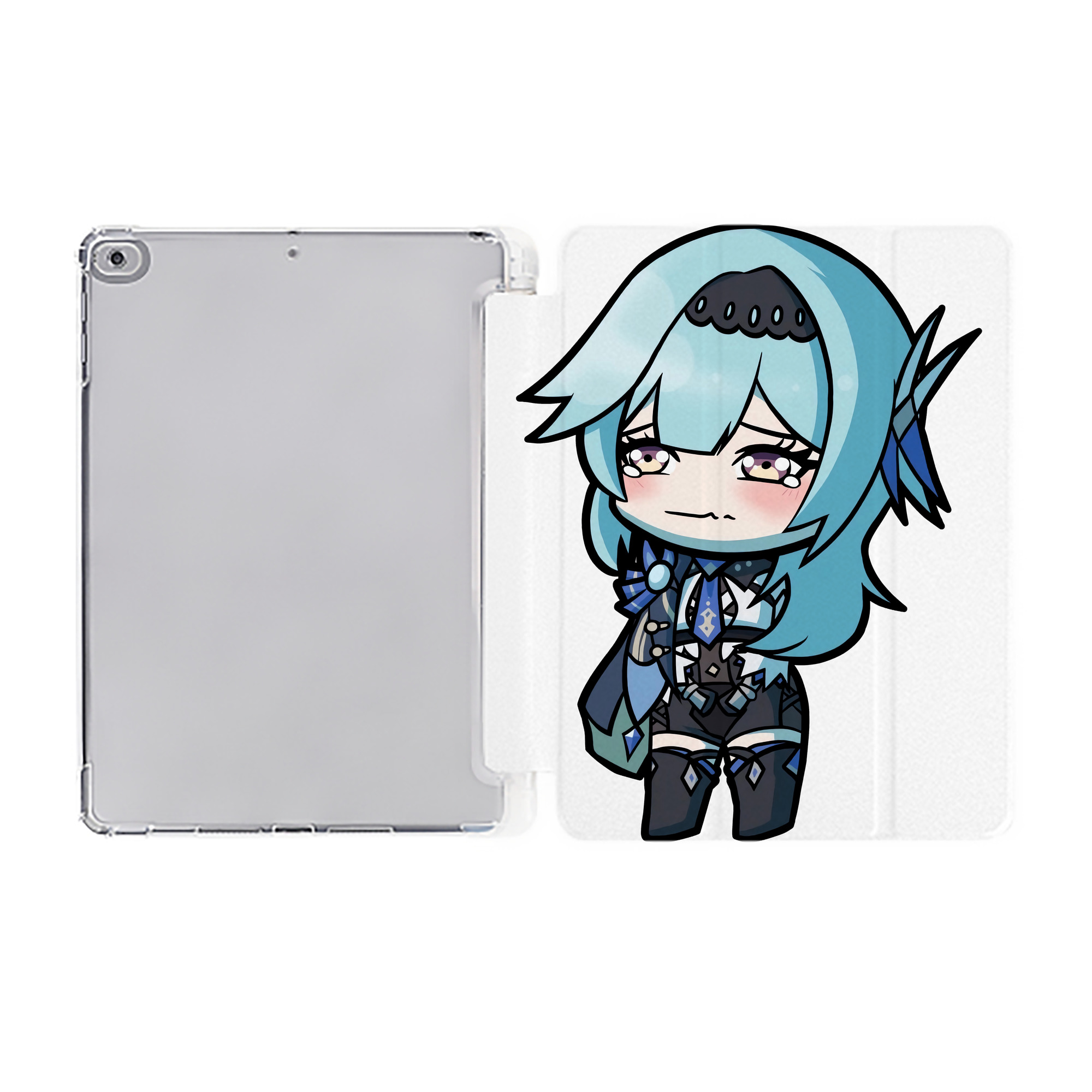 げんし神 优菈 ゆうら genshin Yūra IPad ケース ペン収納付き 三つ折りスタンド PUレザー×シリコン 対応機種9.5/10.5/10.9インチ
